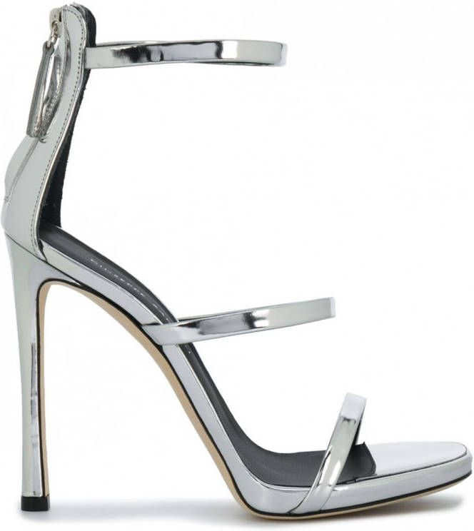 Giuseppe Zanotti Stiletto sandalen Zilver