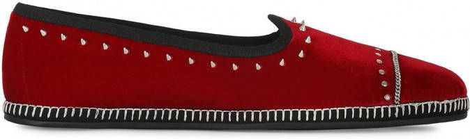 Giuseppe Zanotti Loafers met studs Rood