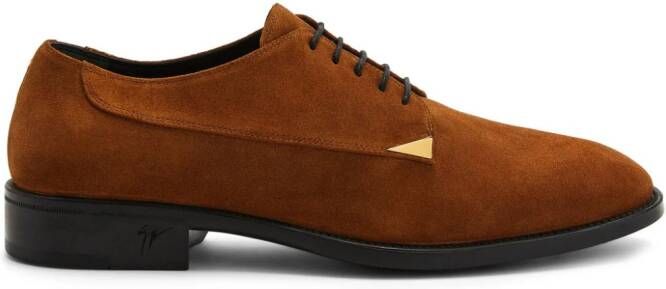 Giuseppe Zanotti Suède derby schoenen Bruin