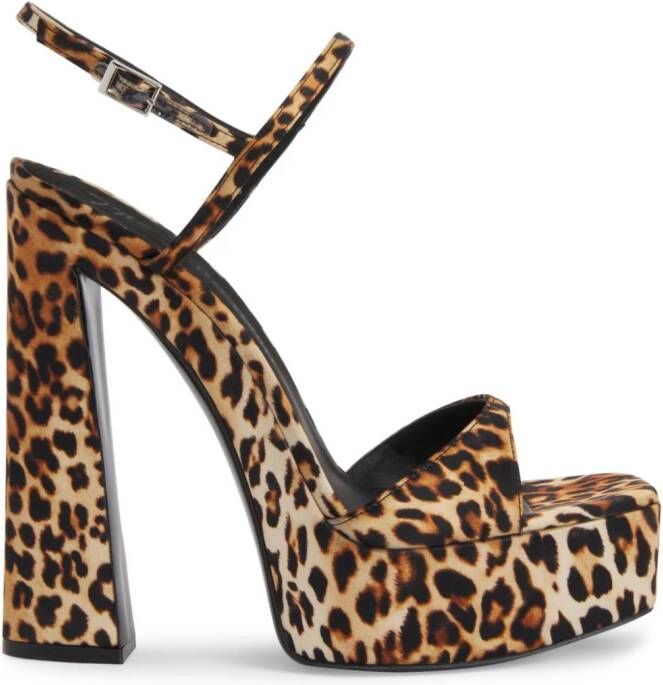 Giuseppe Zanotti Sylvy 145 sandalen met luipaardprint Bruin