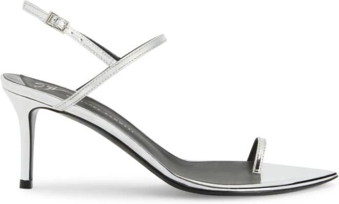 Giuseppe Zanotti Symonne slingback sandalen Zilver