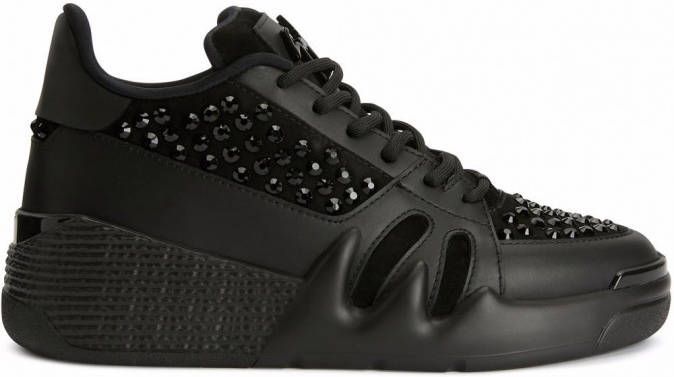 Giuseppe Zanotti Talon sneakers verfraaid met kristallen Zwart