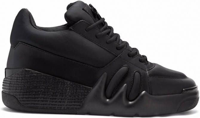 Giuseppe Zanotti Talon leren sneakers Zwart