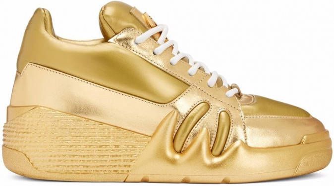 Giuseppe Zanotti Talon metallic sneakers Goud