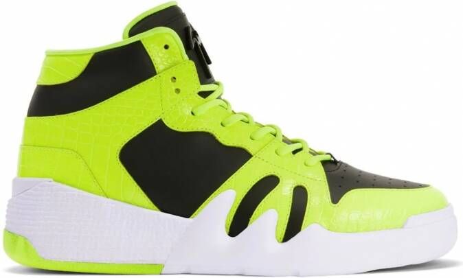 Giuseppe Zanotti Talon sneakers met colourblocking Geel