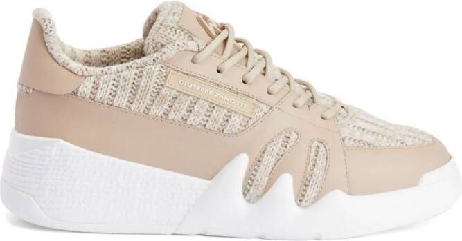 Giuseppe Zanotti Talon sneakers met logopatch Beige