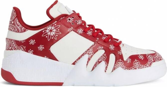 Giuseppe Zanotti Talon sneakers met paisley-print Rood