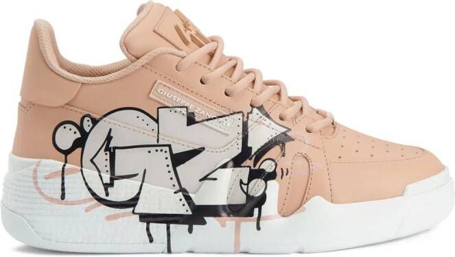 Giuseppe Zanotti Talon sneakers met print Beige