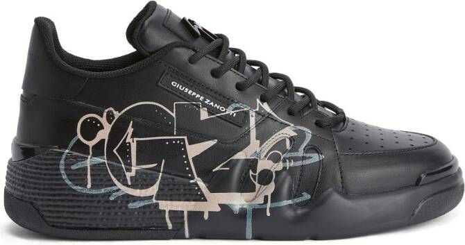 Giuseppe Zanotti Talon sneakers met print Zwart