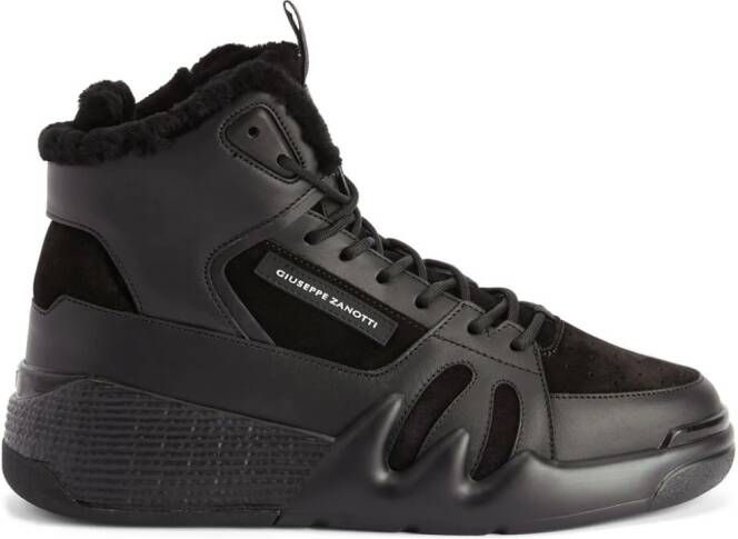 Giuseppe Zanotti Talon Winter leren sneakers Zwart