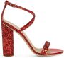 Giuseppe Zanotti Tara sandalen met glitter Rood - Thumbnail 1