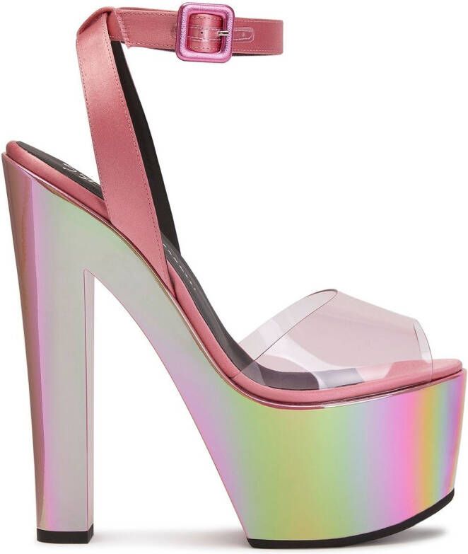 Giuseppe Zanotti Tarifa Plexi sandalen Roze