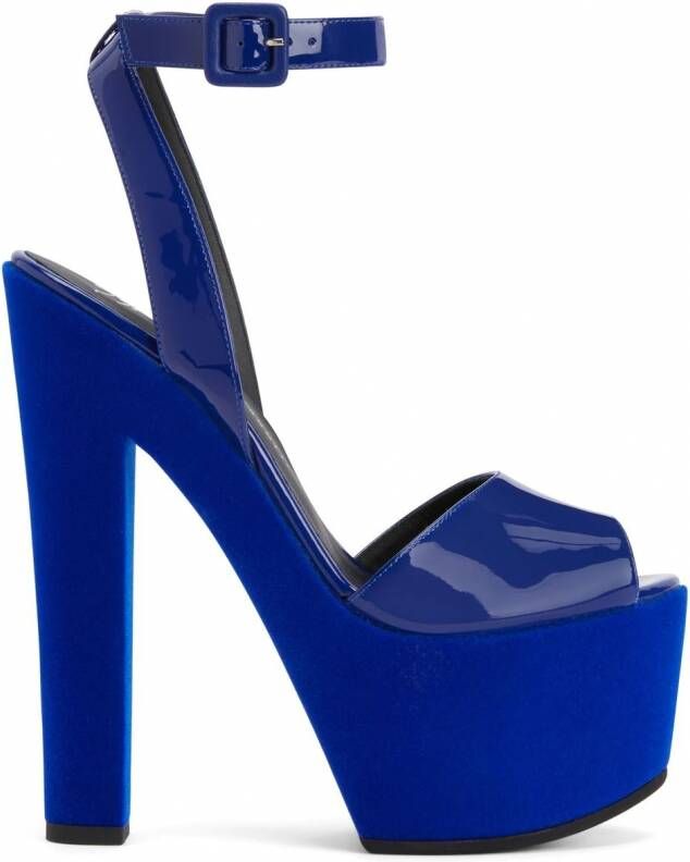 Giuseppe Zanotti Tarifa sandalen met plateauzool Blauw