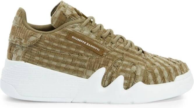 Giuseppe Zanotti Tazlon sneakers met logopatch Groen