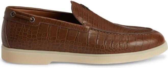 Giuseppe Zanotti The Maui leren loafers Bruin