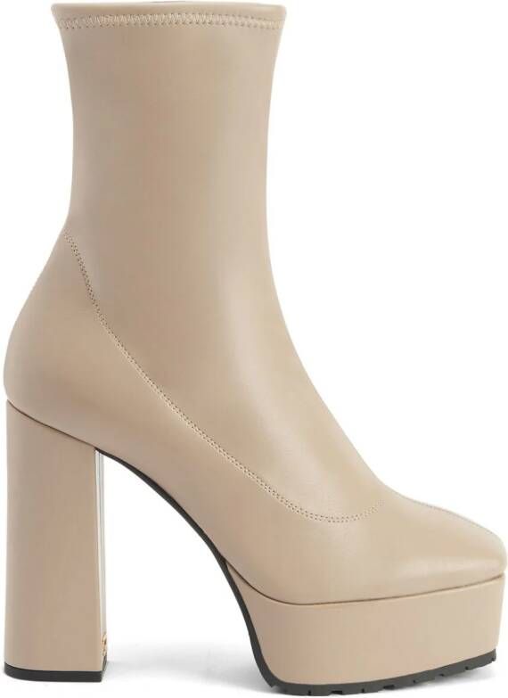 Giuseppe Zanotti The New Morgana enkellaarzen Beige