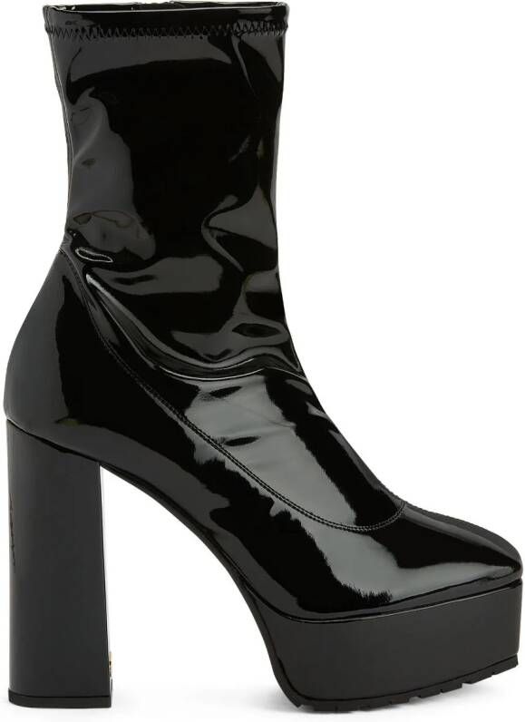 Giuseppe Zanotti The New Morgana enkellaarzen Zwart