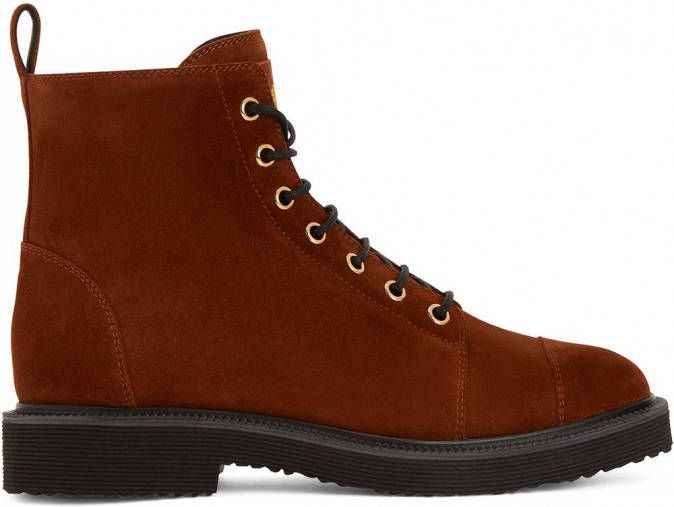 Giuseppe Zanotti Thora enkellaarzen met veters Bruin