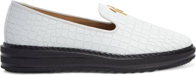 Giuseppe Zanotti Tim leren loafers Blauw