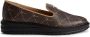 Giuseppe Zanotti Tim leren loafers met logo-reliëf Bruin - Thumbnail 1