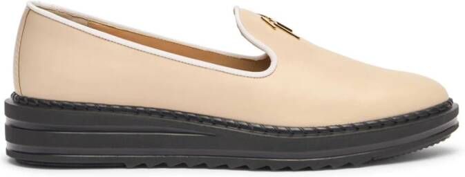 Giuseppe Zanotti Tim leren loafers Beige