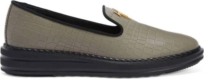 Giuseppe Zanotti Tim leren loafers Grijs