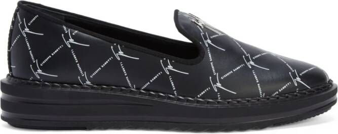 Giuseppe Zanotti Tim leren loafers Zwart