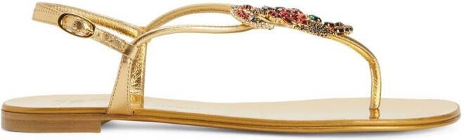 Giuseppe Zanotti Tropical Beach sandalen Goud