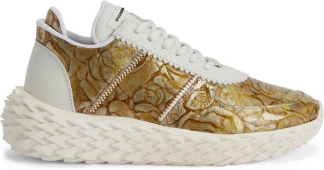 Giuseppe Zanotti Urchin leren sneakers Goud