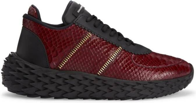 Giuseppe Zanotti Urchin leren sneakers Rood