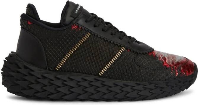 Giuseppe Zanotti Urchin leren sneakers Zwart