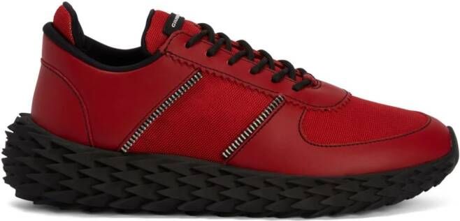 Giuseppe Zanotti Urchin sneakers met vlakken Rood