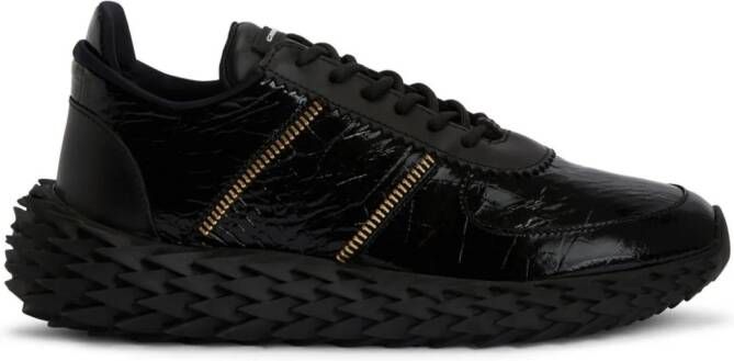 Giuseppe Zanotti Urchin sneakers met krokodillen-reliëf Zwart