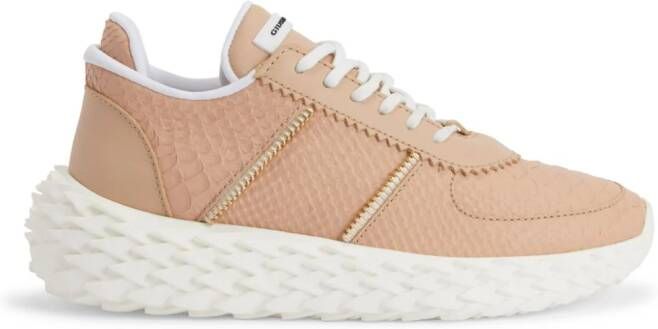 Giuseppe Zanotti Urchin sneakers met slangenleer-effect Roze