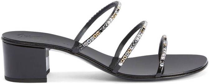 Giuseppe Zanotti 40 mm Dark Colorful sandalen Zwart