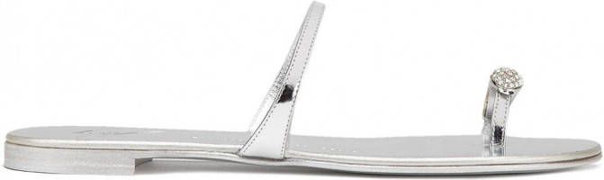 Giuseppe Zanotti Verfraaide sandalen Zilver - Foto 1