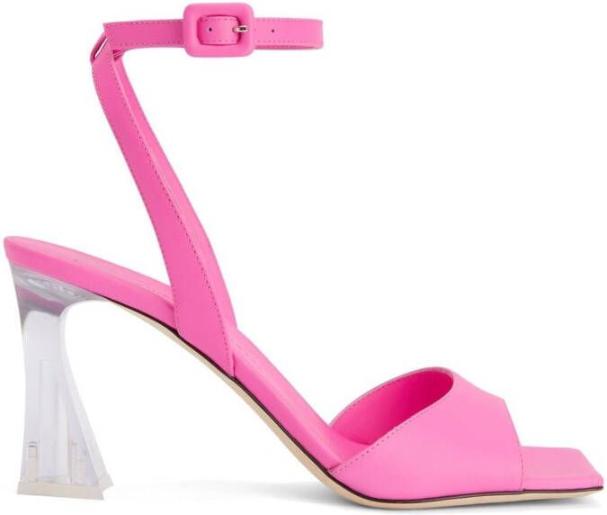 Giuseppe Zanotti Vesta sandalen met doorzichtige hak Roze