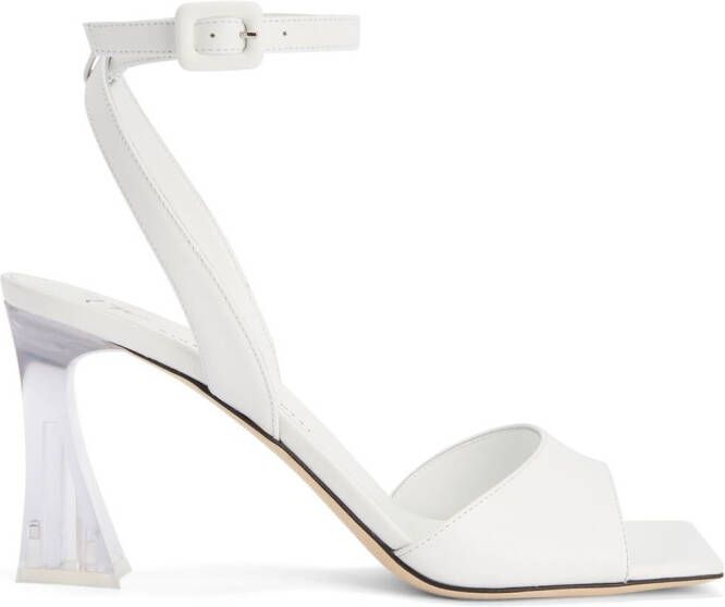 Giuseppe Zanotti Vesta sandalen met doorzichtige hak Wit