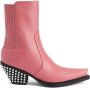 Giuseppe Zanotti Yanhira leren laarzen Roze - Thumbnail 1