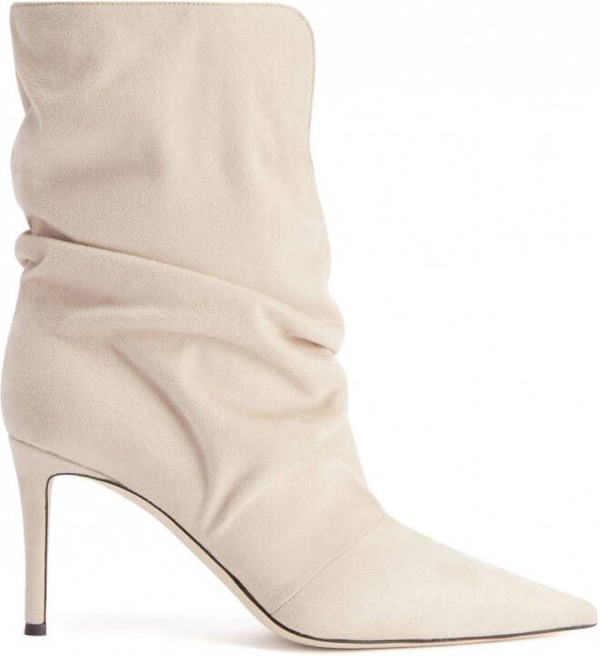 Giuseppe Zanotti Yunah suède enkellaarzen Beige