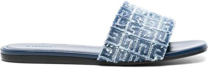 Givenchy 4G slippers met monogram Blauw