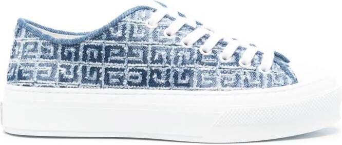 Givenchy City 4G denim sneakers Blauw