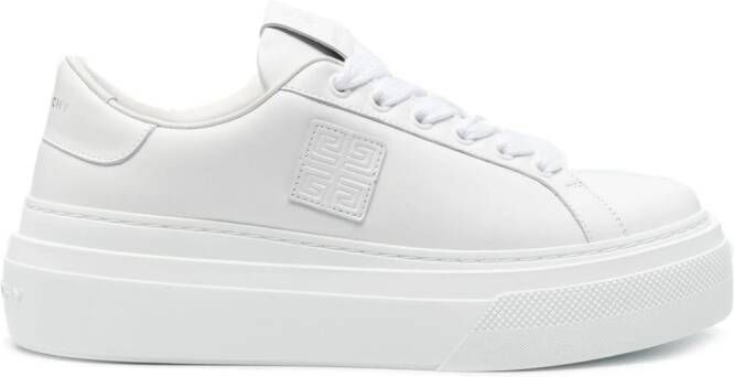 Givenchy City leren sneakers met plateauzool Wit