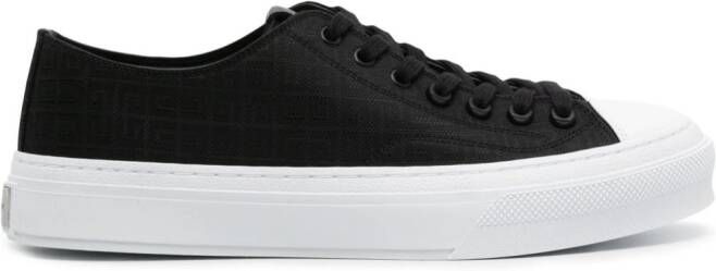 Givenchy City Low sneakers met logo jacquard Zwart