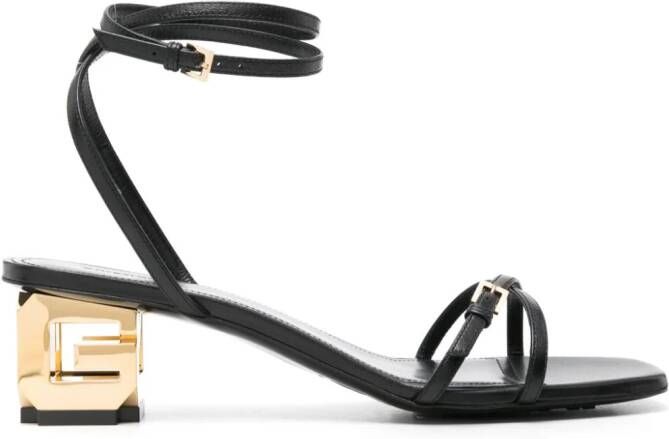 Givenchy G Cube sandalen met veren Zwart