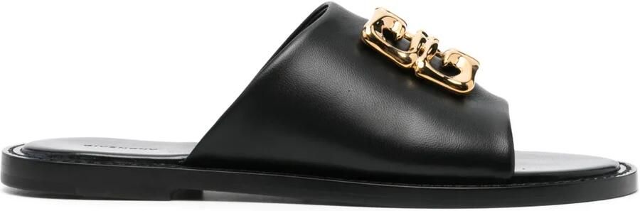 Givenchy 4G Liquid leren slippers Zwart