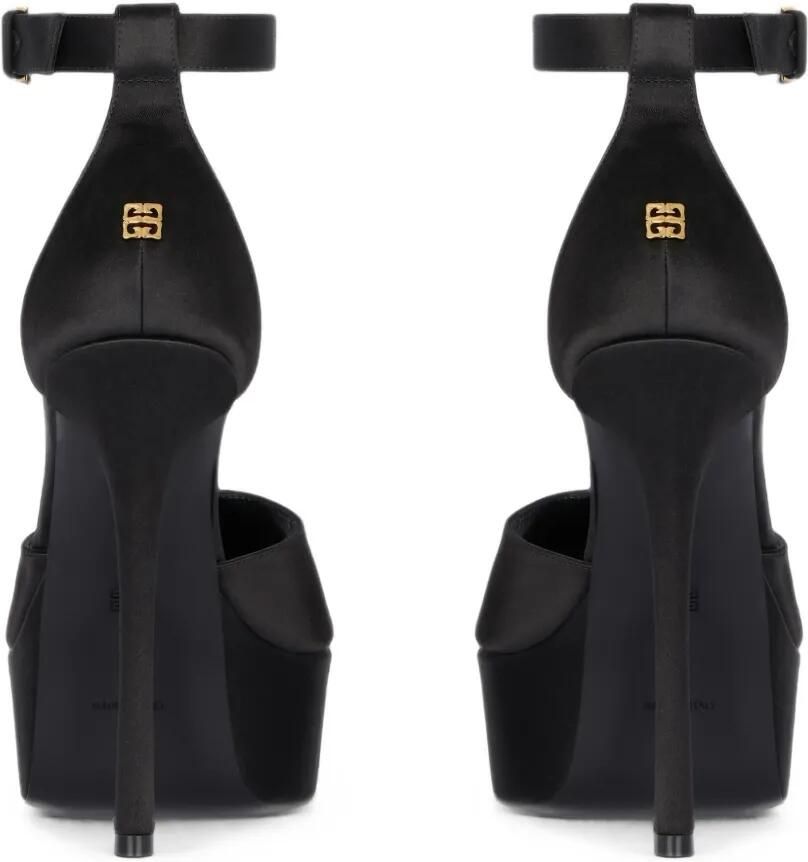 Givenchy 4G Liquid satijnen sandalen met plateauzool Zwart - Foto 2