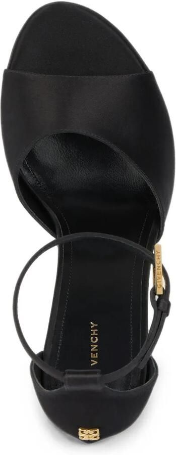 Givenchy 4G Liquid satijnen sandalen met plateauzool Zwart - Foto 5