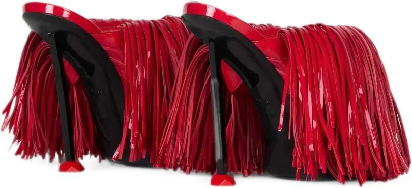 Givenchy Boudoir lakleren muiltjes met franje Rood - Foto 3