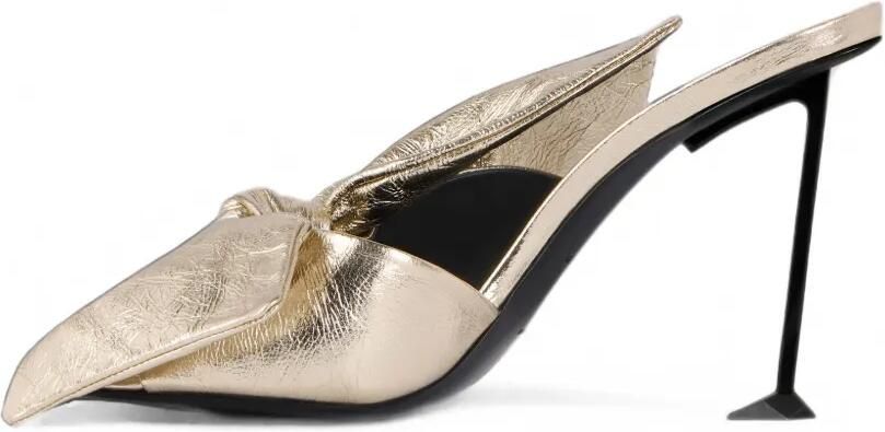 Givenchy Boudoir metallic leren muiltjes met hak Goud - Foto 4